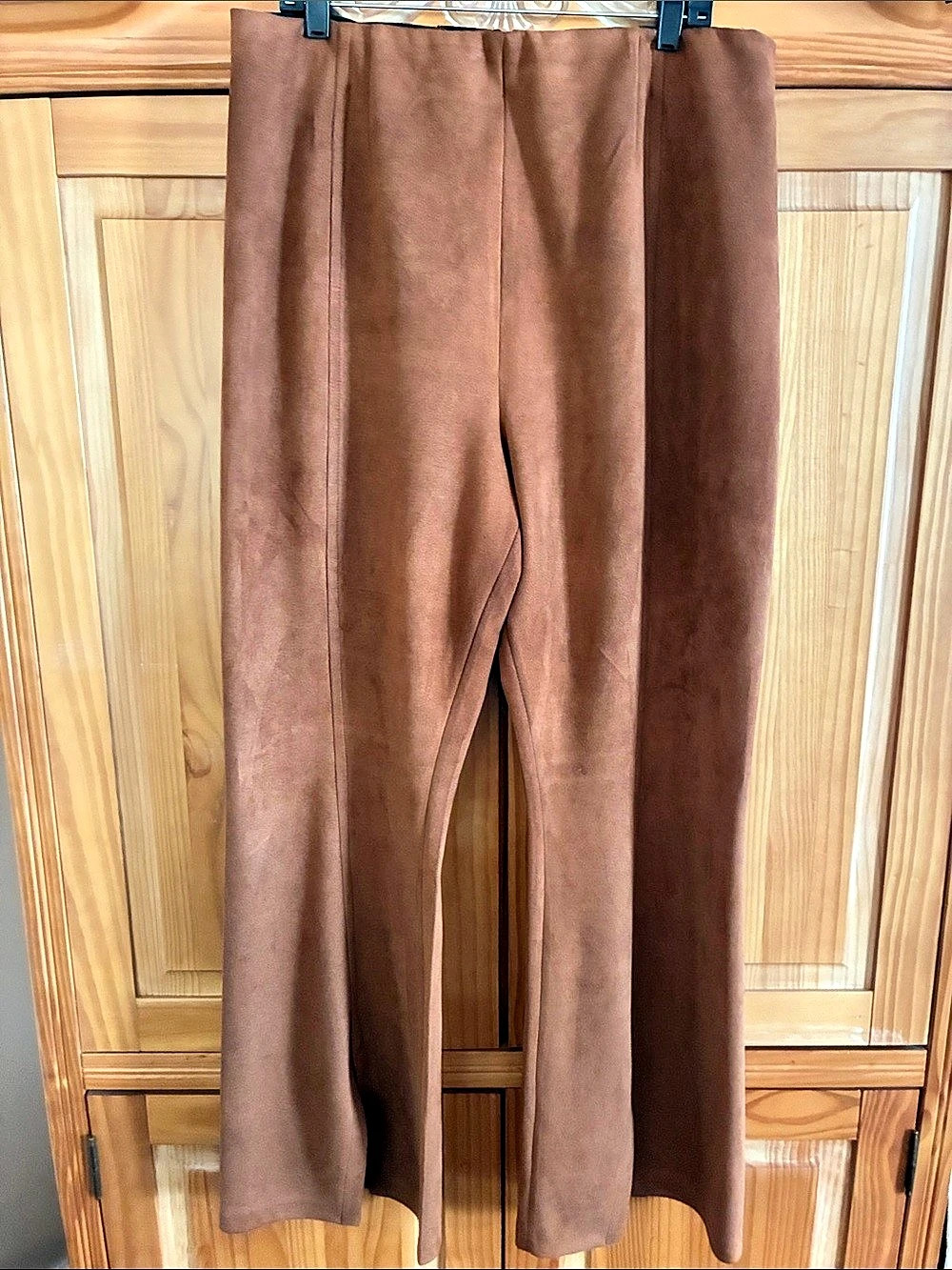 We The Free Faux Suede Flare Pants Brown